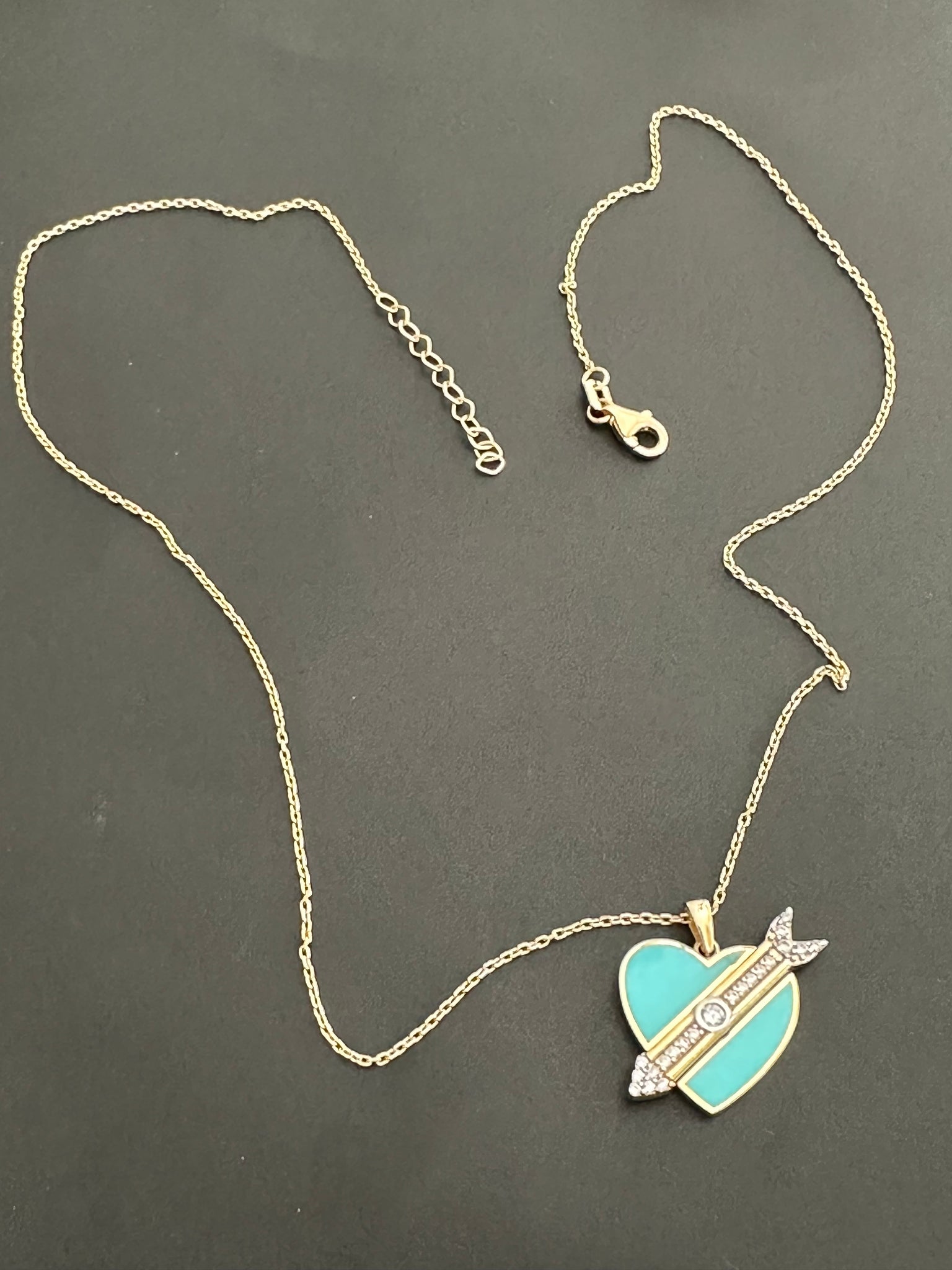 Blue Heart Necklace